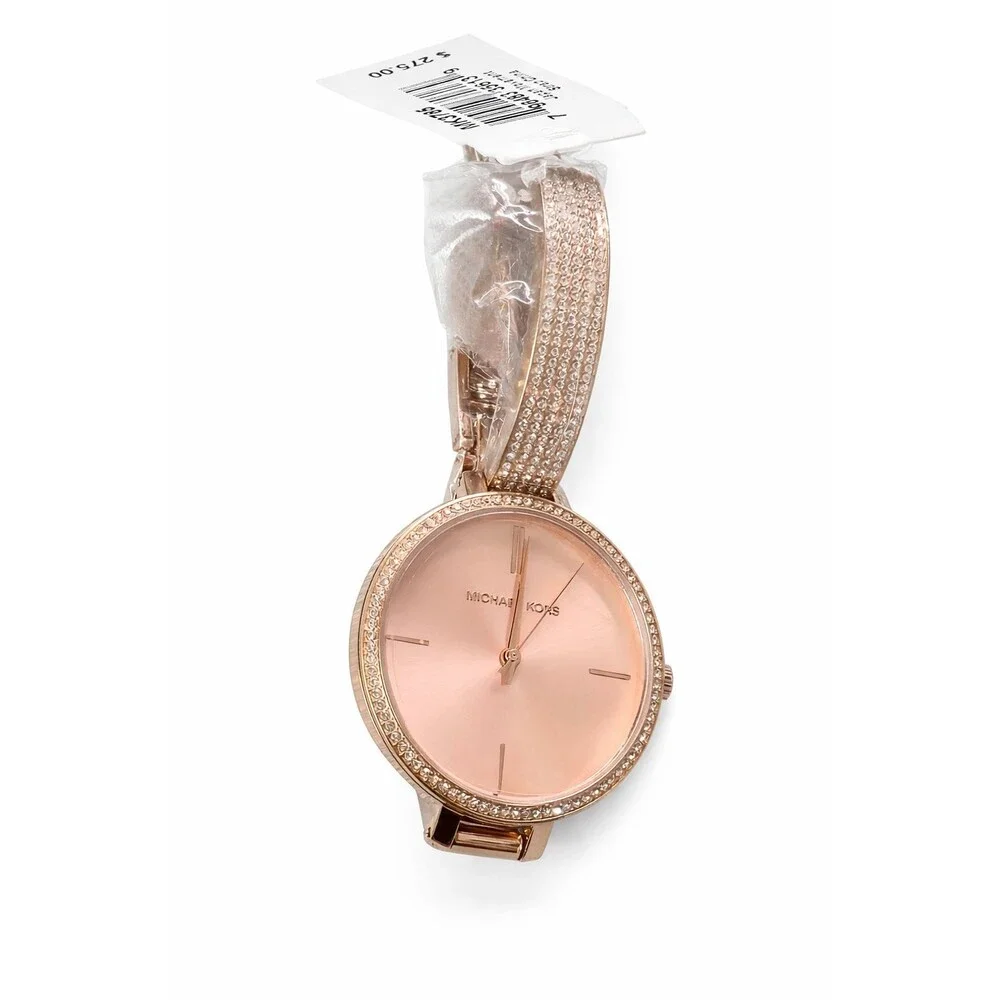 Michael Kors Jaryn Women's Rose Gold-Tone Crystal Watch MK3785 36mm